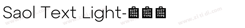 Saol Text Light字体转换